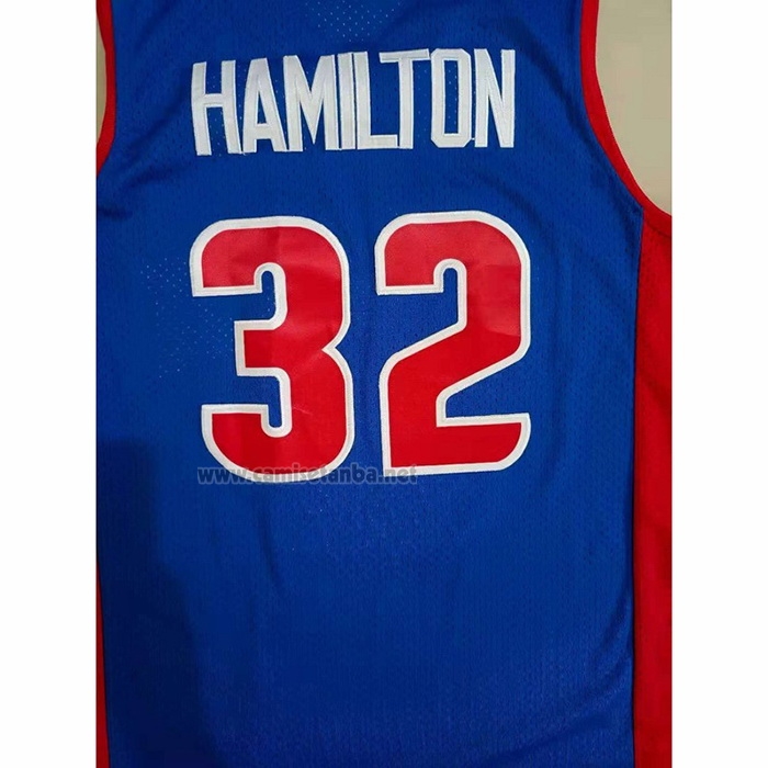 Camiseta Detroit Pistons Richard Hamilton #32 Mitchell & Ness 2003-04 Azul